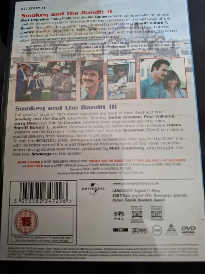 Smokey And The Bandit 2 And 3 [DVD] R2 UK Disc As New - Image 2 of 3