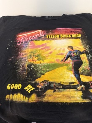  Elton John Farewell Yellow Brick Road Tour 2022 Men's Cotton T-Shirt Size L
