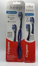 2PC Colgate Keep Deep Clean Set 4 Replacement Heads 1 handle TTL SOFT
