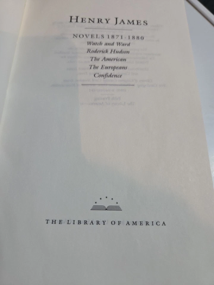 Henry James Novels 1871-1880 Library of America Edition 1983 5th Printing VG Foto 4 de 4