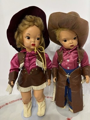 Terri and Jerri Lee Early Loopy tagged Cowboy and Cowgirl