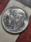1955 D Roosevelt Dime - BU LUSTER - 90% Silver US Coin    "FREE SHIPPING"