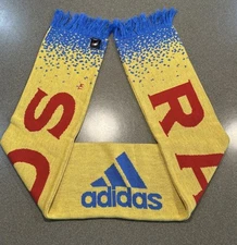 COLORADO RAPIDS MLS Adidas Scarf Fringe RARE Red Yellow Blue Soccer 60" X 7.5"