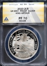 2023 £2 Silver King Arthur PF70 DCAM ANACS # 7959707 + Bonus
