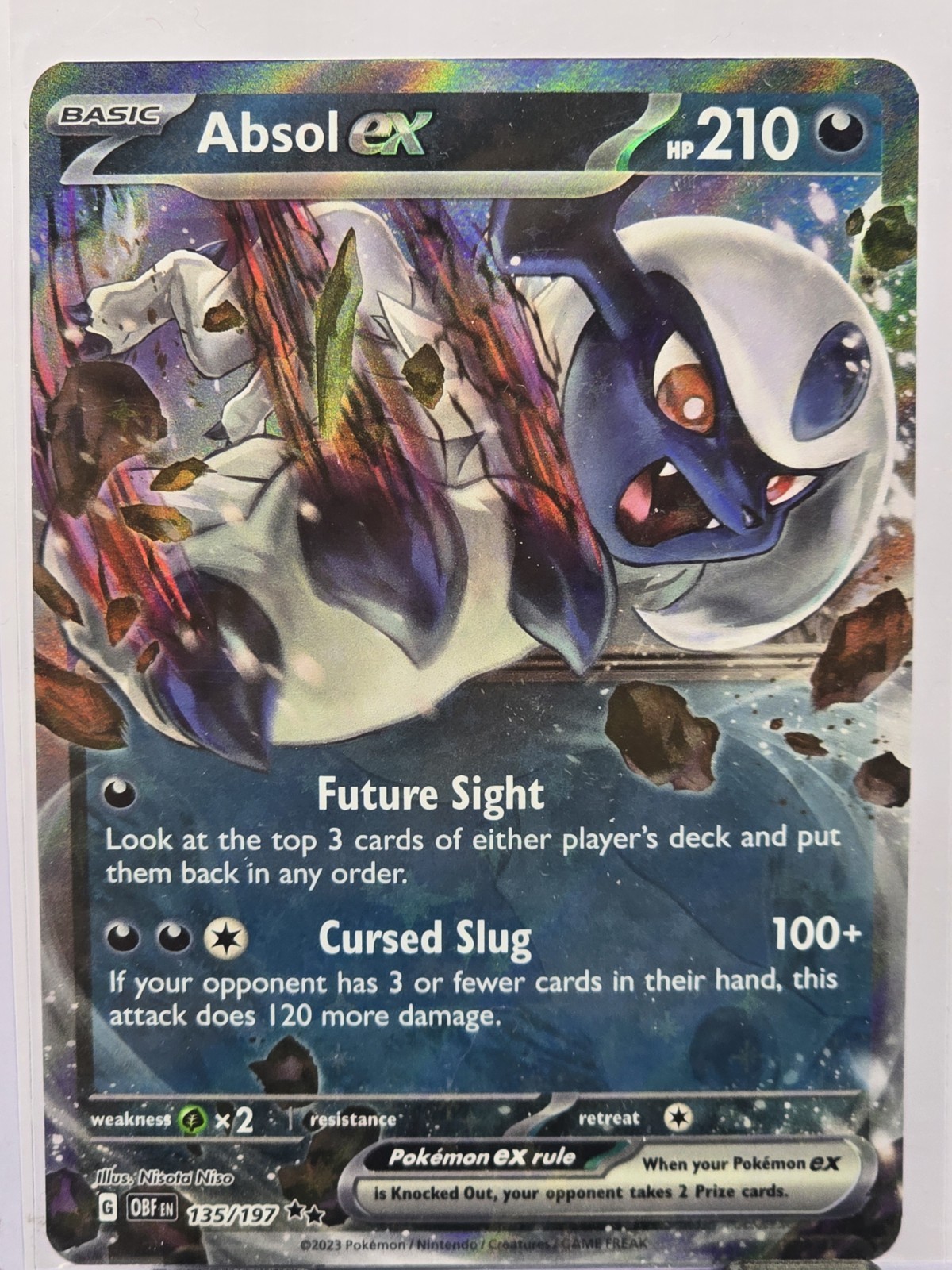 Pokemon Absol ex 135/197 Obsidian Flames Double Rare Holo NM