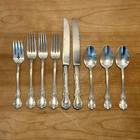 Lot of 9 Pieces - Towle Old Master Sterling Silver 925 Flatware - 300g Sterling