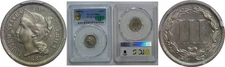 1887/6 3CN Nickel Three Cent Proof PCGS PR-66 CAC