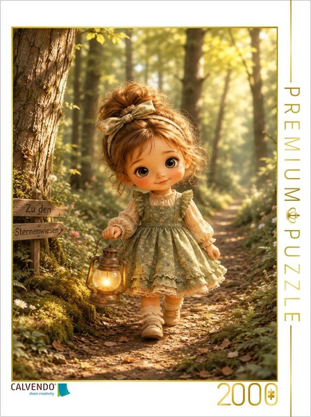 Calvendo Puzzle The Glowing Forest Trail | 2000 Pieces, Finished Size 35.4 × 26.-image