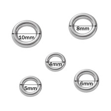 20Pcs Stainless Steel Gold Closed Soldered round Jump Rings Circle Ring DIY Neck
