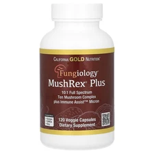 Fungiology, MushRex Plus, Full-Spectrum Ten Mushroom Complex with Agaricus,