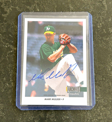 2017 Topps Archives Snapshots - Mark Mulder #AS-MM Hard Signed Auto /265 A's