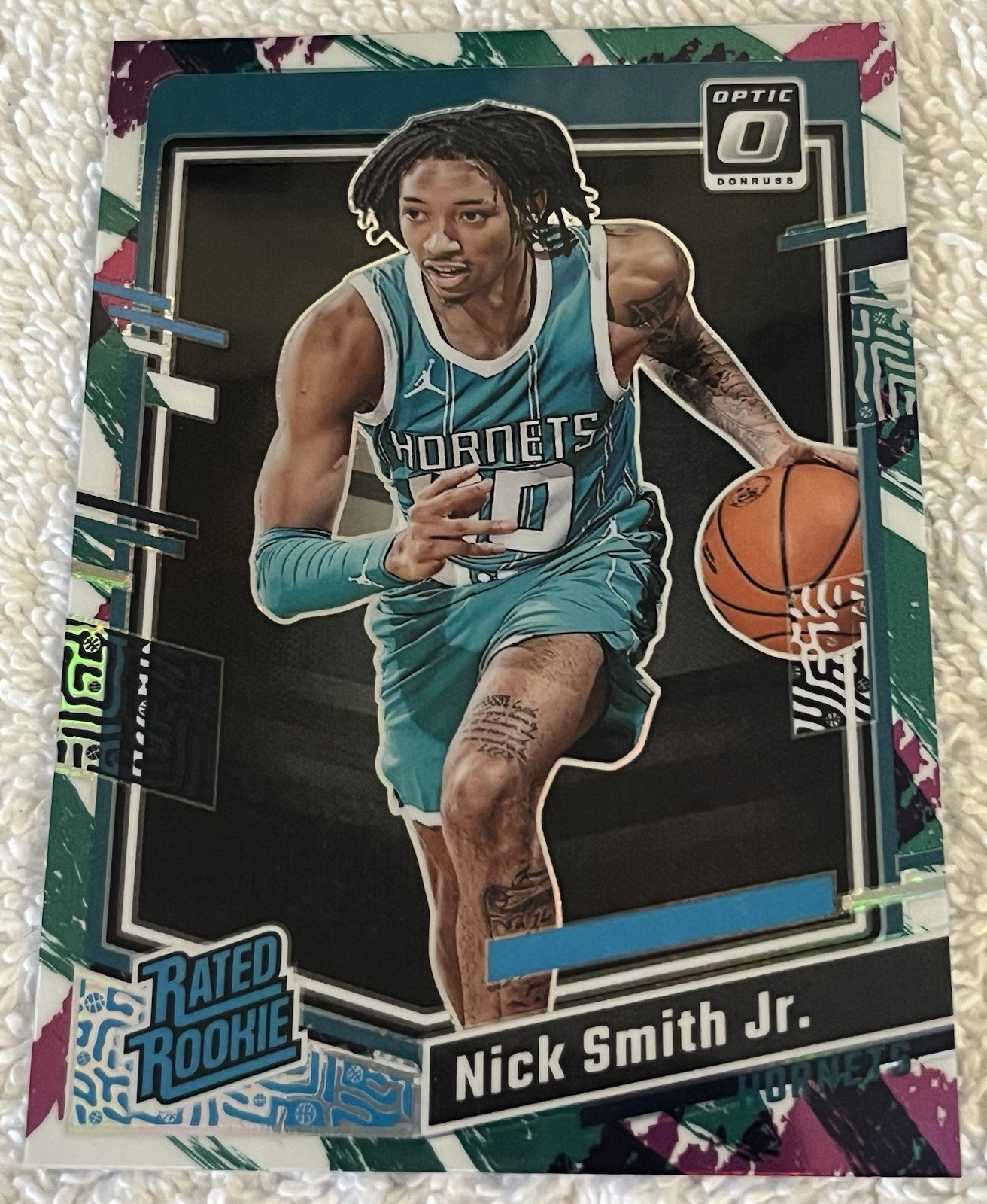 2023 Panini Optic Nick Smith Jr Jazz SP Rated Rookie RC #224 Hornets Case Hit