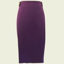 Versace Jeans Women's Purple Midi Pencil Skirt UK 12 US 8 EU 40 IT 44