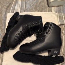Riedell Horizon Black Size 7 Figure Skates Steel Blade Medium Width EU38