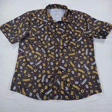 San Diego Padres Swinging Friar Short Sleeve Button Down Hawaiian Shirt Size XL