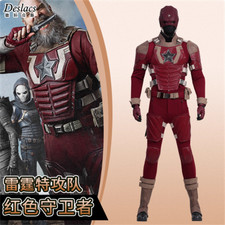Thunderbolts Red Guardian Vest Top Pants Helmete Cosplay Costume Suit Halloween