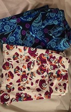 Women  s One Size Lularoe Leggings Lot Of 2 Multi Color NWOT