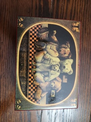 Teddy Bears Theme Music Box W/ Song ''Memory'' Works! Small Chip Inside See Photos
