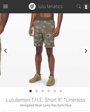 Lululemon T.H.E. Short 9" Linerless