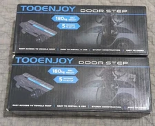 2 TOOENJOY Universal Fit Car Door Step, Foldable Roof Rack Door Step Up 