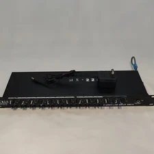 Rolls RM219 Stereo Mic Line Mixer 10 Port Includes Power Adapter Works