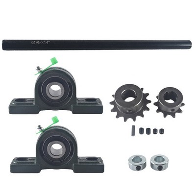 Complete Jackshaft Kit For 3/4 X 14'' 40/41/420 Chain Go Kart Mini Bike