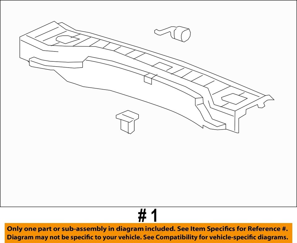 Genuine GM OEM Rear Body Floor Interior Trim – Rear Panel Trim, 84030026 For 2016-2023 Camaro