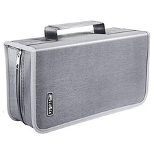 Siveit DVD Case, 128 Capacity CD/DVD Case Wallet Binder Storage Holder Booklet 