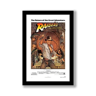 INDIANA JONES RAIDERS OF THE LOST ARK - 11x17 Framed Movie Poster by Wallspace