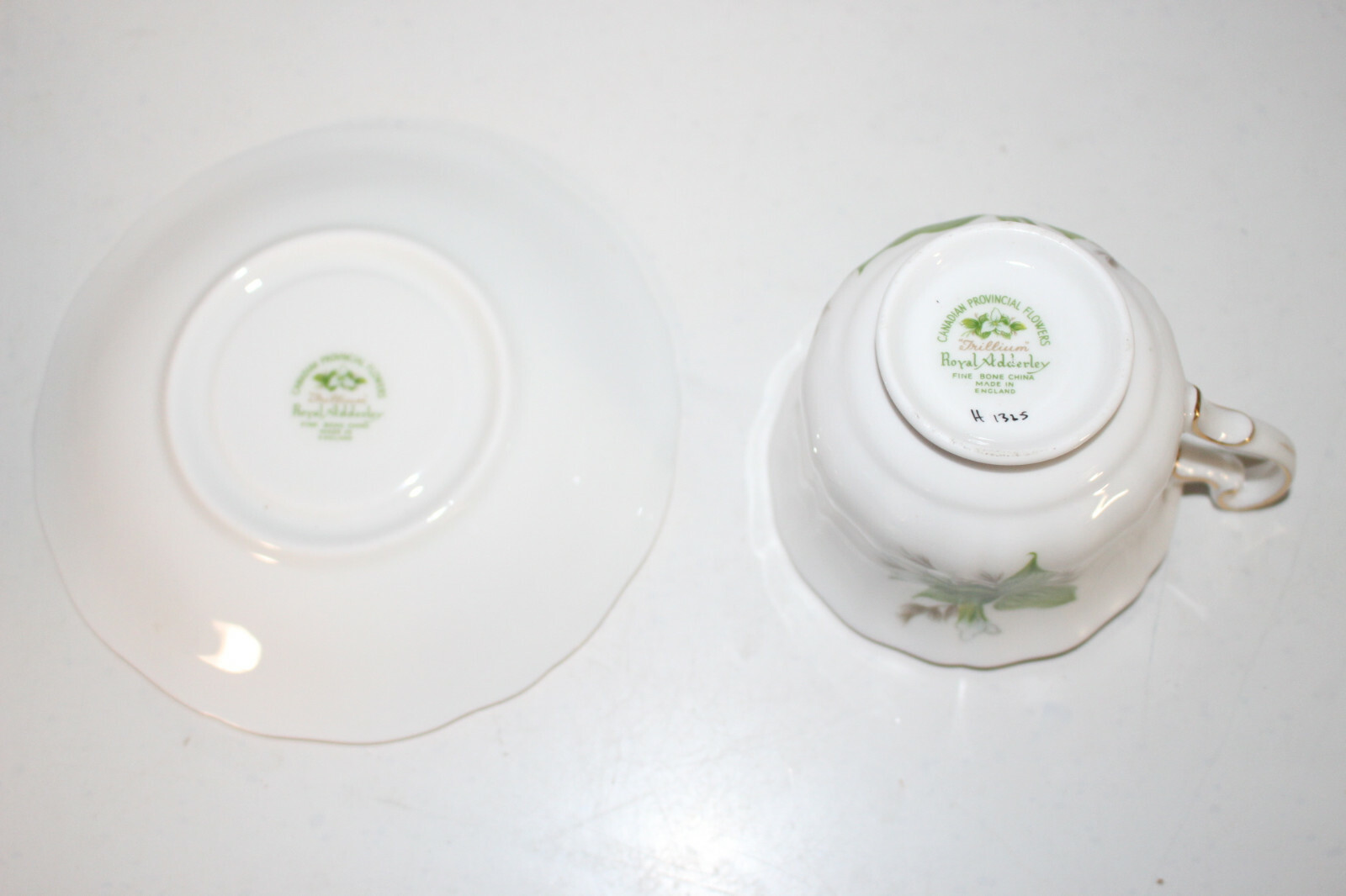 Royal Adderley Fine Bone China England Tea Cup and Saucer Set Canadian