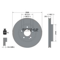 Textar 2X Bremsscheibe 92105905
