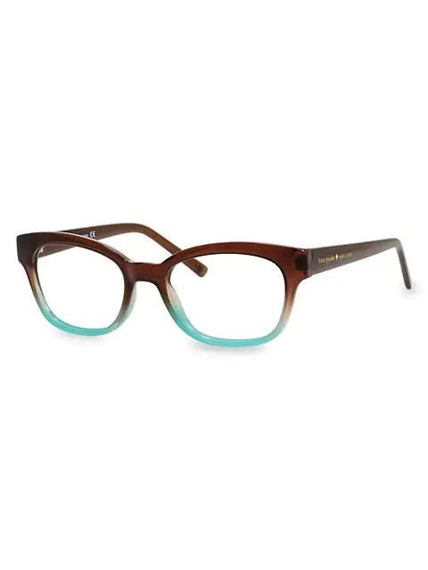 KATE SPADE BROWN/BLUE AMELIA READING GLASSES WITH CASE SZ 2.00  NWT
