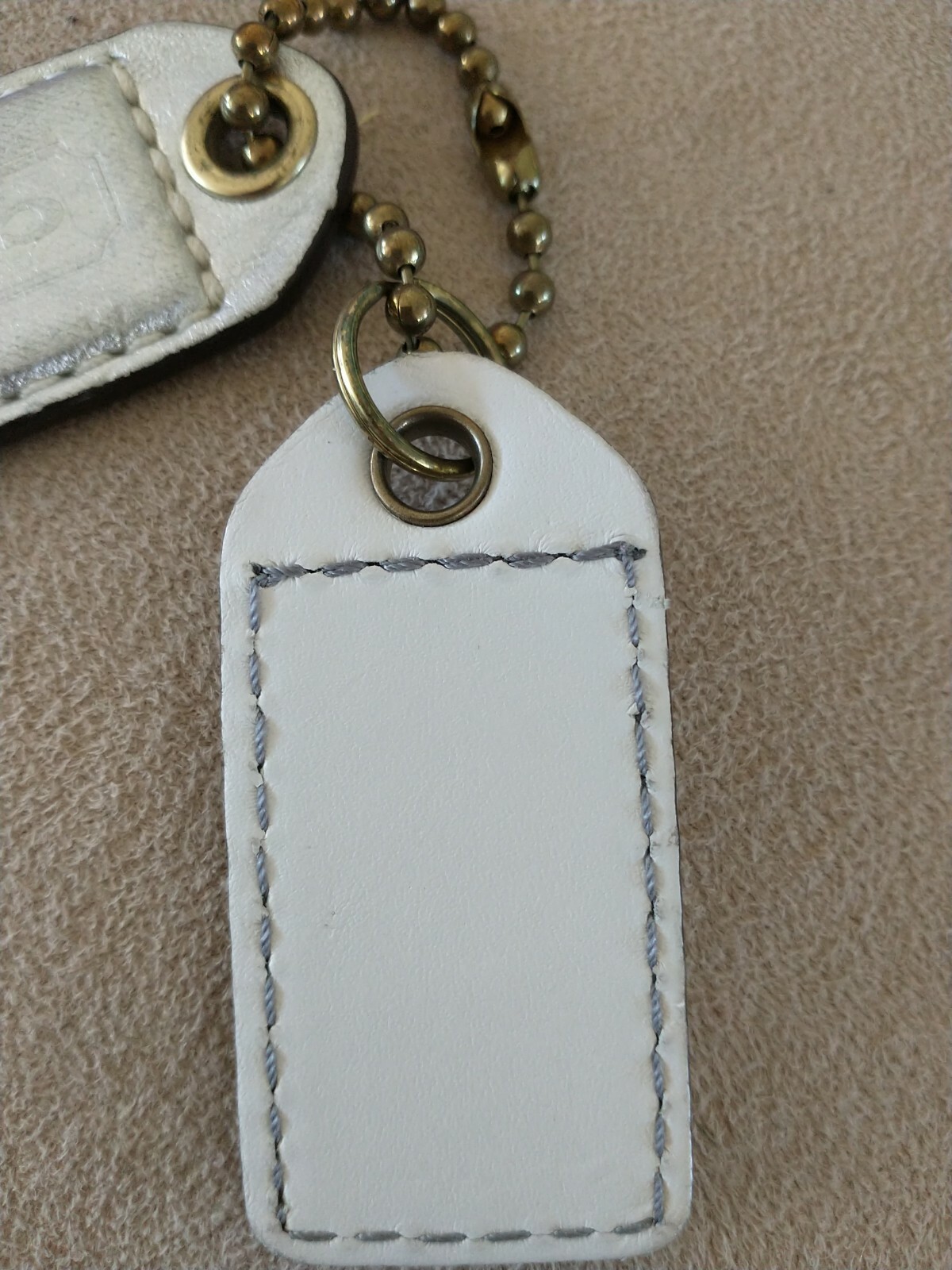COACH Embossed Leather 2 Replacement Hang Tag Key Cha… Gem