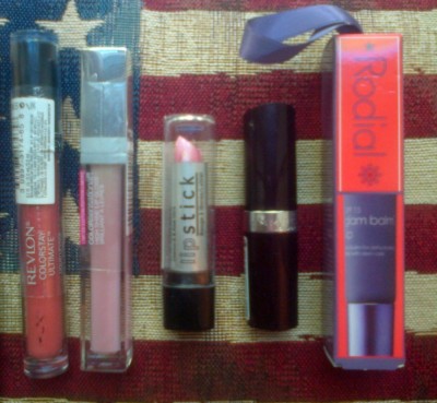 5-teiliges Lippenstift & Balsam Set: Rodial, Revlon, Rimmel, Maybelline & L.A. Farben