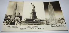 RPPC Statue of Liberty RCA Empire State Building New York City NY Postcard