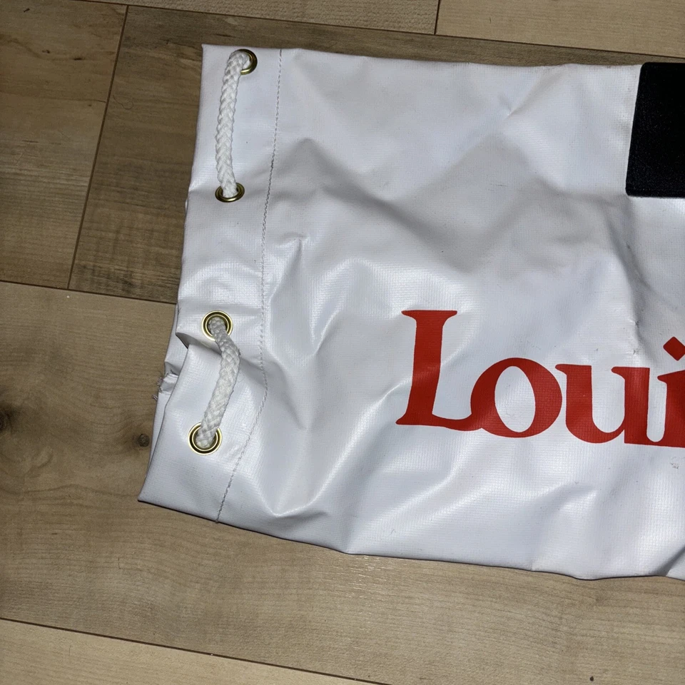 Bolso de equipo Louisville Slugger vintage blanco/rojo con mango de cuero sin existencias Foto 3 de 4