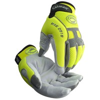 Caiman 2918 Genuine Winter Insulated Deer Skin Hi-viz Mechanic Gloves- Large Caiman 2918 Genuine Winter Insulated Deer Skin Hi-viz Mechanic Gloves- Large