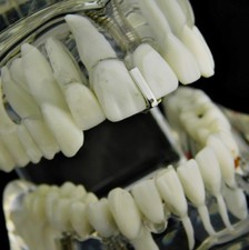 Gap Grillz Silver Tone Single Plain Tooth Top Or Bottom Teeth New Hip Hop Grills