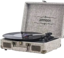 Ammoon 3 Speed Vinyl Record Turntable Suitcase  Bluetooth DA206