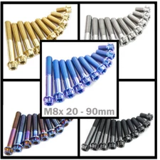 Titanium alloy Screws M8x20 25 30 35 40 45 50 55 60 70 80 90mm Flange Star Bolts