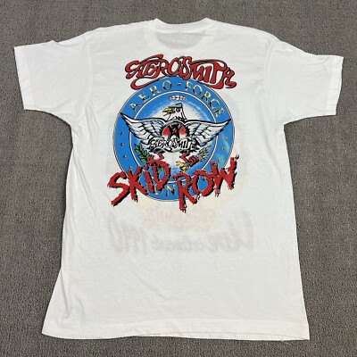 Vintage 90s Aerosmith Pump Tour Concert T Shirt Mens XL Skid Row