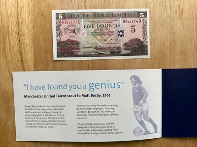 George Best £5 Pound Note With Wallet Manchester United Football Club ...