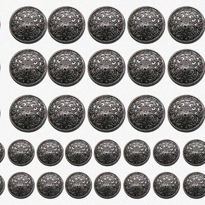Vintage Elegance Blazer Button Set - 30 PCS, 2 Sizes (18mm & 25mm), Premium Blac