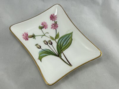 VINTAGE MINTON ''Melandrium'' Floral Bone China Schmuck Pin Schale