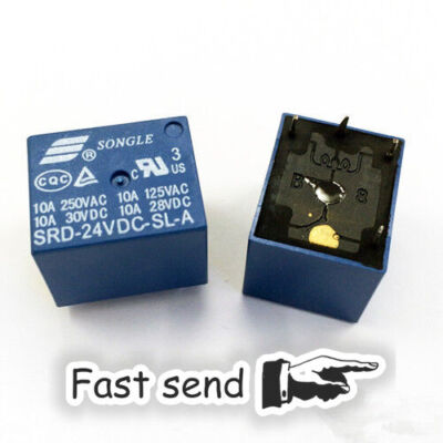 10pcs 4Pins 24V SRD-24VDC-SL-A 10A 250VAC T73 Relay