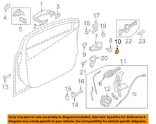 FORD OEM 12-15 Focus Front Door Lock Hardware-Handle, Inside Cap CV6Z58237W10AA