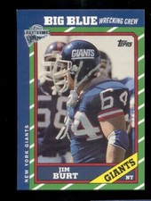 2005 Topps Fan Favorites JIM BURT New York Giants Blue Wrecking Crew Card
