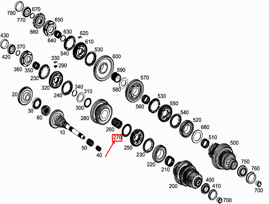 Roulement à aiguilles axial MERCEDES-BENZ A W177 A0039816018