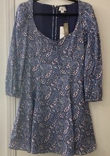 J. Crew Wms Sz 2 Liberty Fabric Floral Sweetheart Smocked Mini BabydollDress NWT