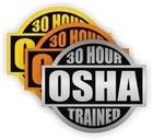 3 pack 30 Hour OSHA Trained Vinyl Hard Hat Stickers Helmet Safety Helmet Decals
